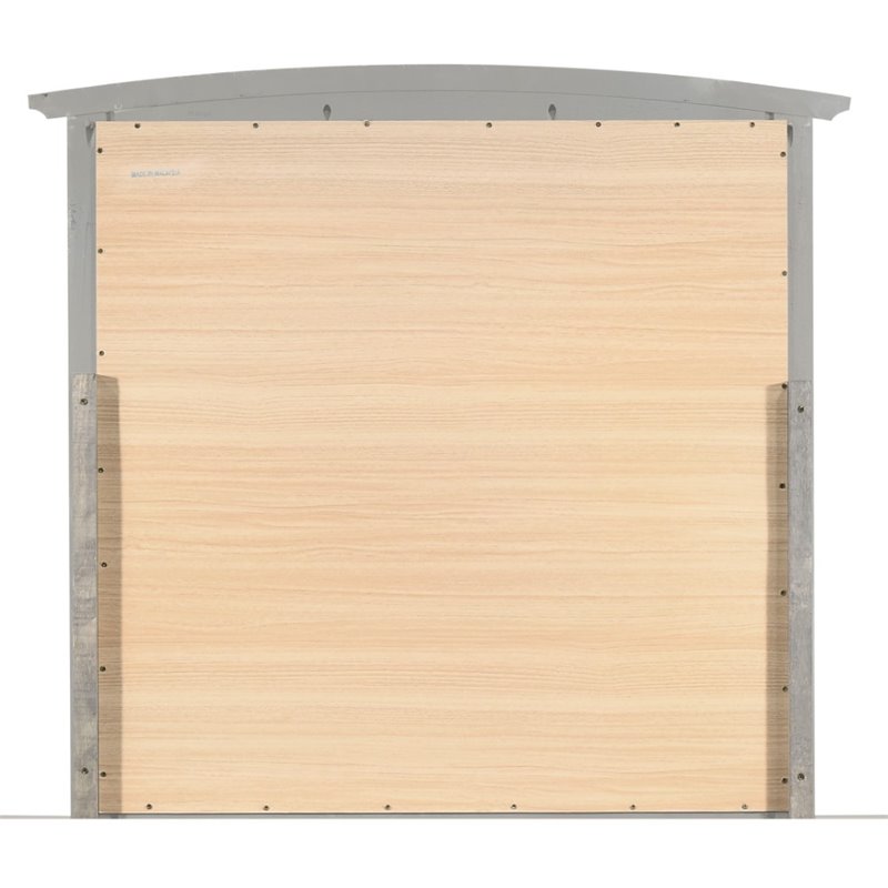 Maklaine Contemporary Engineered Wood Frame Mirror in Silver Champagne