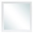 Maklaine Transitional Engineered Wood Frame Mirror in Pearl White