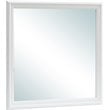 Maklaine Transitional Engineered Wood Frame Mirror in Pearl White