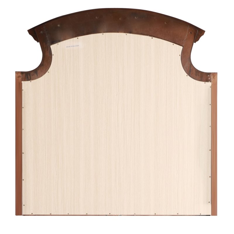 Maklaine Traditional Engineered Wood Frame Mirror in Cappuccino