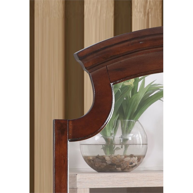 Maklaine Traditional Engineered Wood Frame Mirror in Cappuccino