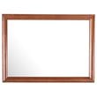Maklaine Transitional Manufactured Wood Frame Mirror in Oak Stain