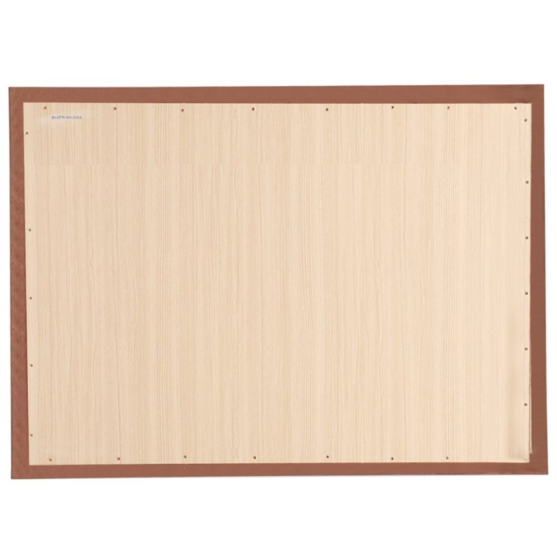 Maklaine Transitional Manufactured Wood Frame Mirror in Oak Stain