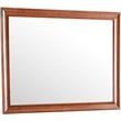 Maklaine Transitional Manufactured Wood Frame Mirror in Oak Stain