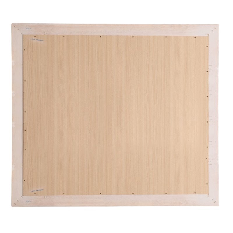Maklaine Contemporary Engineered Wood Frame Mirror in Pearl Finish