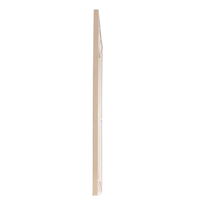 Maklaine Contemporary Engineered Wood Frame Mirror in Pearl Finish