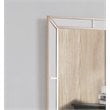 Maklaine Contemporary Engineered Wood Frame Mirror in Pearl Finish
