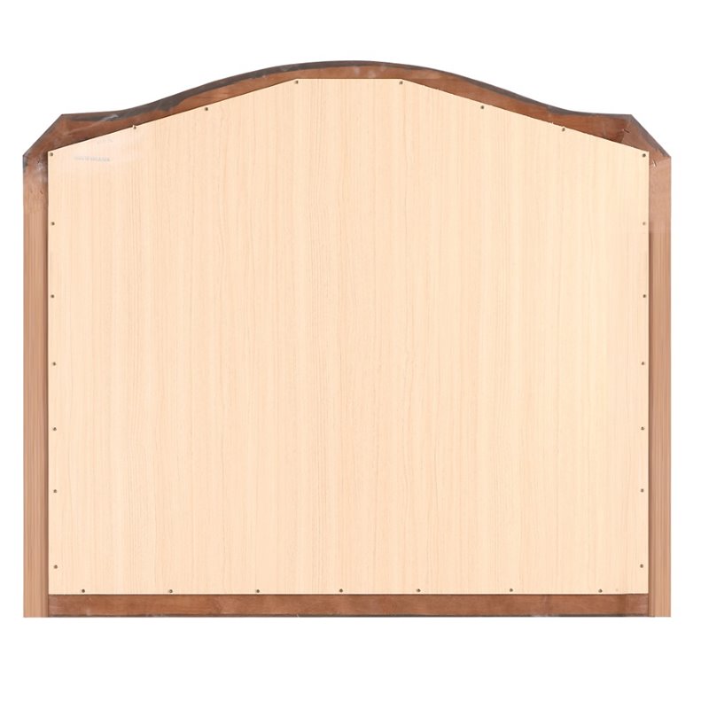 Maklaine Transitional Engineered Wood Frame Mirror in Cappuccino