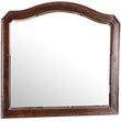 Maklaine Transitional Engineered Wood Frame Mirror in Cappuccino
