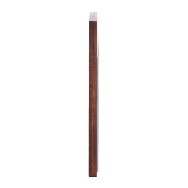 Maklaine Transitional Engineered Wood Frame Mirror in Cappuccino