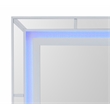 Maklaine Contemporary Wood Veneer Frame Mirror in White Finish