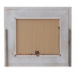 Maklaine Contemporary Wood Veneer Frame Mirror in White Finish