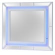 Maklaine Contemporary Wood Veneer Frame Mirror in White Finish