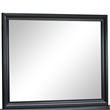 Maklaine Contemporary Wood Frame Mirror in Laminate Black Finish