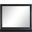 Maklaine Contemporary Wood Frame Mirror in Laminate Black Finish