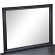 Maklaine Contemporary Wood Frame Mirror in Laminate Black Finish