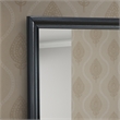 Maklaine Contemporary Wood Frame Mirror in Laminate Black Finish