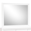 Maklaine Contemporary Wood Frame Mirror in Laminate White Finish