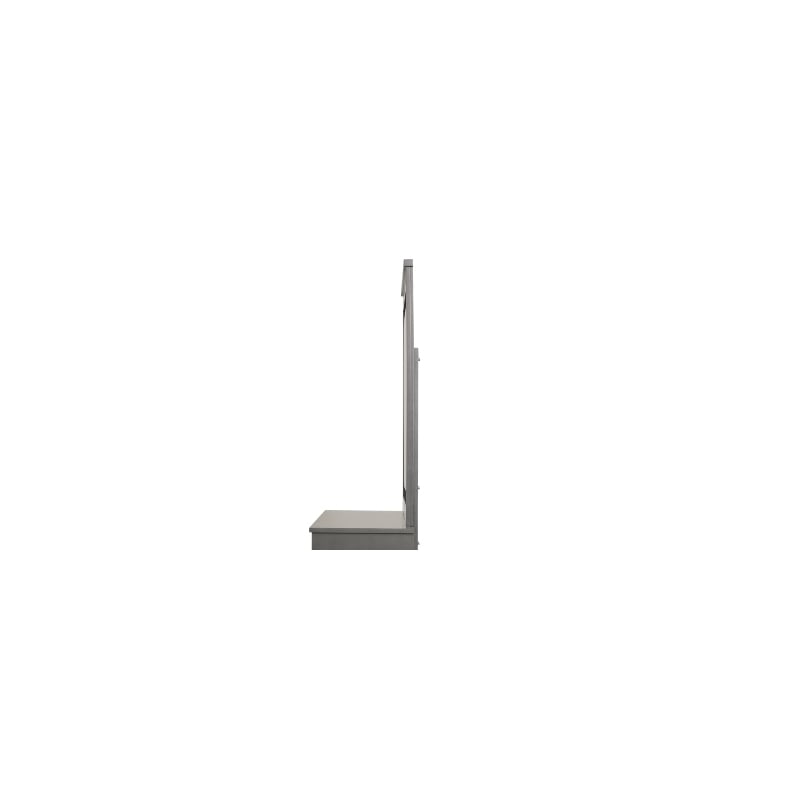 Maklaine Contemporary Wood Frame Mirror Gunmetal in Gray and Mirror
