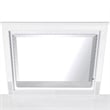 Maklaine Contemporary Wood Trim Frame Mirror in White Finish