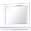 Maklaine Contemporary Wood Trim Frame Mirror in White Finish