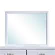 Maklaine Contemporary Wood Frame Glasgow Mirror in White Finish