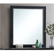 Maklaine Contemporary Wood Frame Mirror in Bold Black Finish