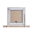 Maklaine Contemporary Wood Frame Mirror Pearl in White Finish
