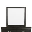 Maklaine Transitional Wood 6-Drawer Dresser with Mirror in Black
