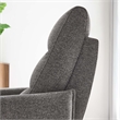 Maklaine Upholstered Polyester Fabric Lounge Chair in Light Gray