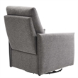 Maklaine Upholstered Polyester Fabric Lounge Chair in Light Gray