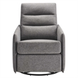 Maklaine Upholstered Polyester Fabric Lounge Chair in Light Gray