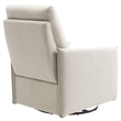 Maklaine Upholstered Polyester Fabric Lounge Chair in Oatmeal
