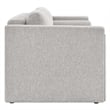 Maklaine Upholstered Modern Polyester Fabric Sofa in Light Gray