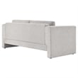 Maklaine Upholstered Modern Polyester Fabric Sofa in Light Gray