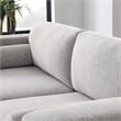 Maklaine Upholstered Modern Polyester Fabric Sofa in Light Gray