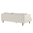 Maklaine Upholstered Polyester Fabric Sofa with Tapered Legs in Ivory