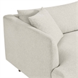Maklaine Upholstered Polyester Fabric Sofa with Tapered Legs in Ivory