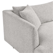 Maklaine Upholstered Polyester Fabric Sofa with Tapered Legs in Light Gray