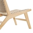 Maklaine Woven Rope & Wood Accent Lounge Chair in Brown/Natural