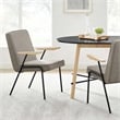 Maklaine Modern / Contemporary Dining Armchair in Sand Finish