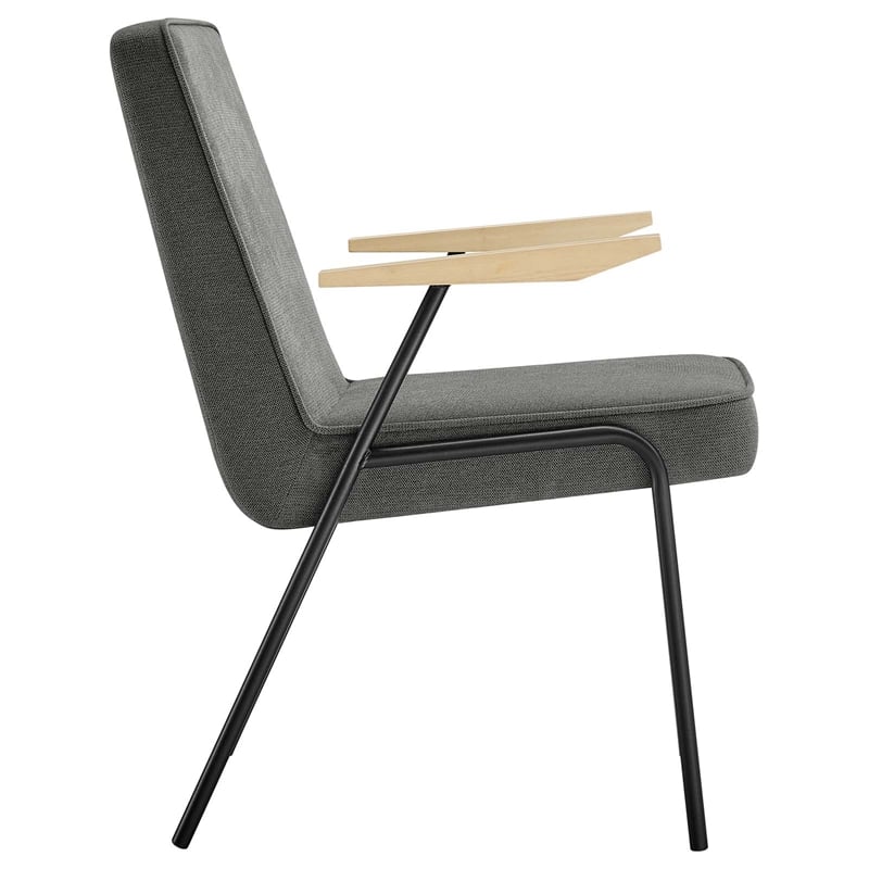 Maklaine Modern / Contemporary Dining Armchair in Slate Finish