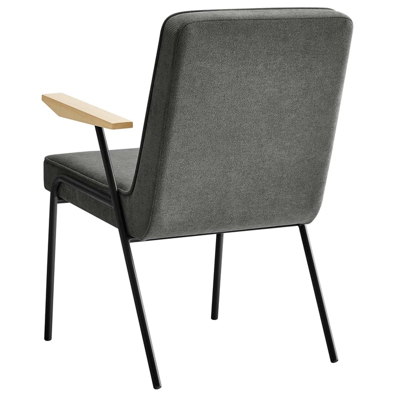 Maklaine Modern / Contemporary Dining Armchair in Slate Finish