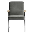 Maklaine Modern / Contemporary Dining Armchair in Slate Finish