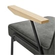 Maklaine Modern / Contemporary Dining Armchair in Slate Finish