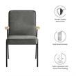 Maklaine Modern / Contemporary Dining Armchair in Slate Finish
