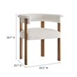 Maklaine Contemporary Performance Velvet Dining Chairs - Set of 2