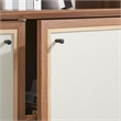 Maklaine Modern / Contemporary 4-Shelf Wood Grain Bookcase in Walnut