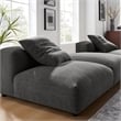 Maklaine 3-Piece Modular Upholstered Fabric Sectional Sofa in Charcoal