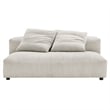 Maklaine Modular Corduroy Upholstered Armless Loveseat in Almond